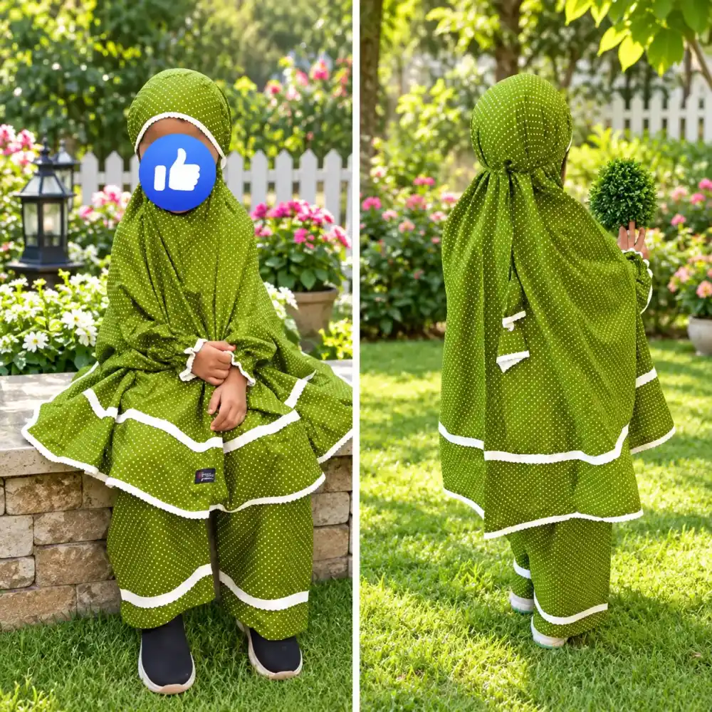 Kids Cotton Khimar Set – KCK135