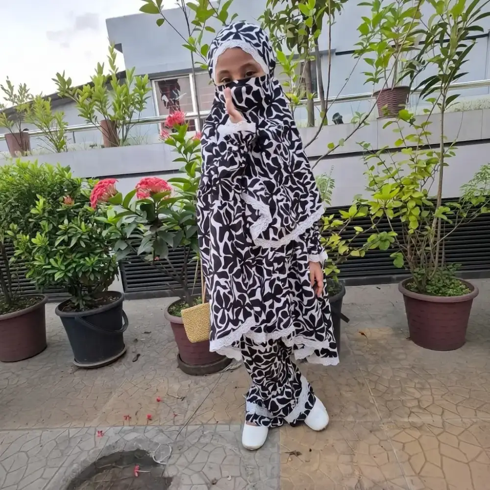 Kids Linen Khimar Set – KCK132
