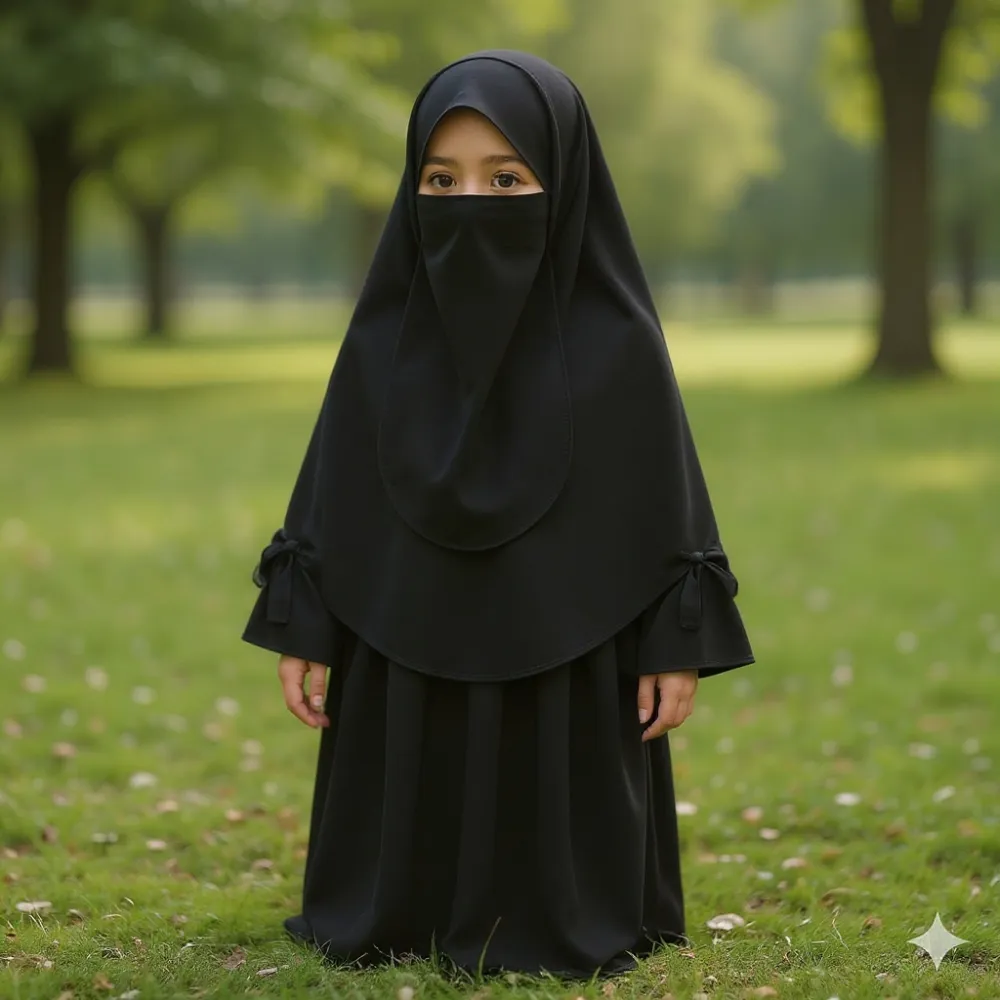 Kids Cherry Borka with Niqab – KCA101