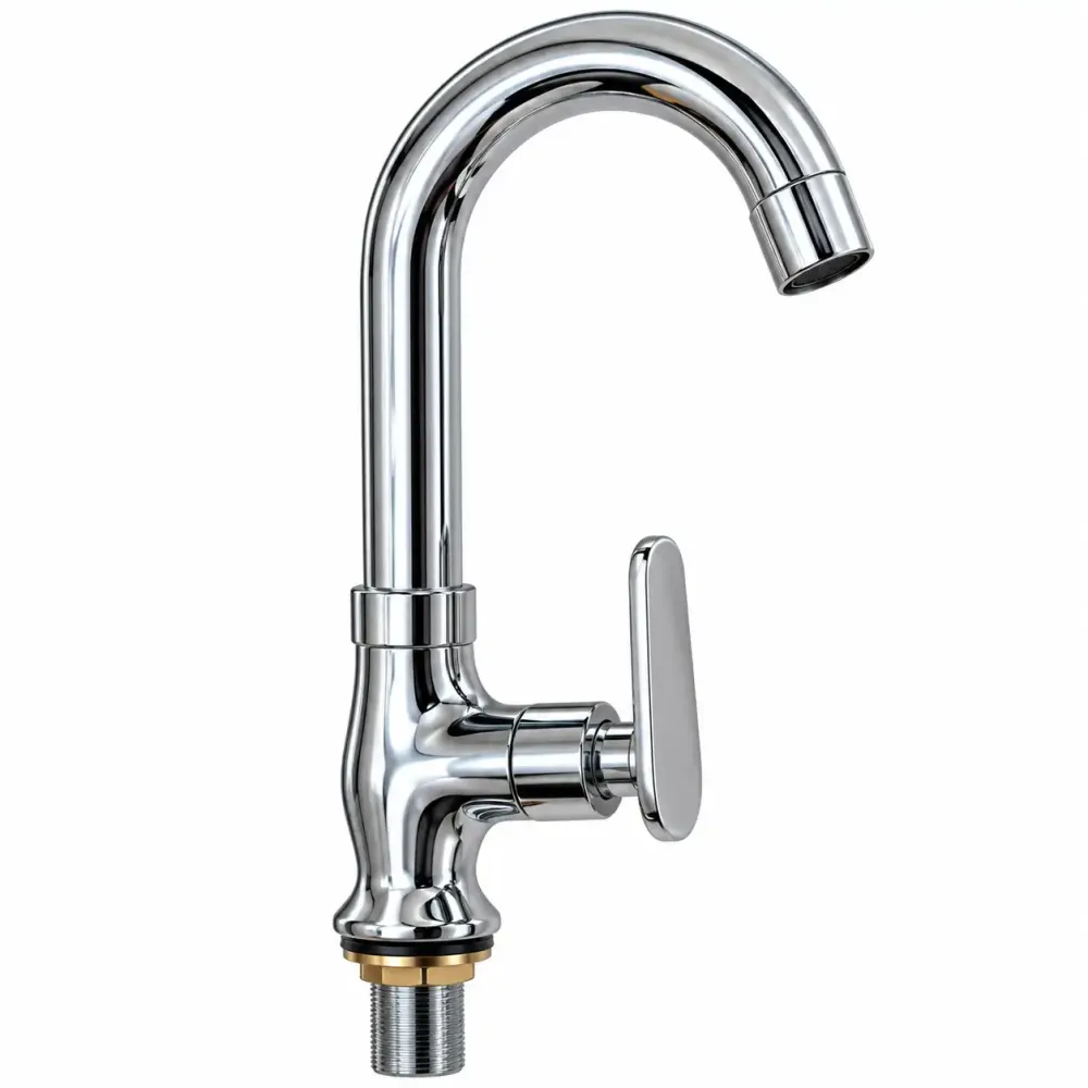 Chrome Moving Sink Cock, High-Arc Swivel – ELMSC109