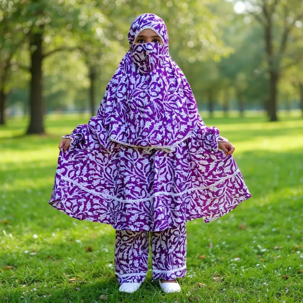 Kids Cotton Khimar Set – KCK105