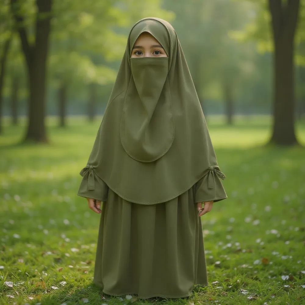 Kids Cherry Borka with Niqab – KCA102