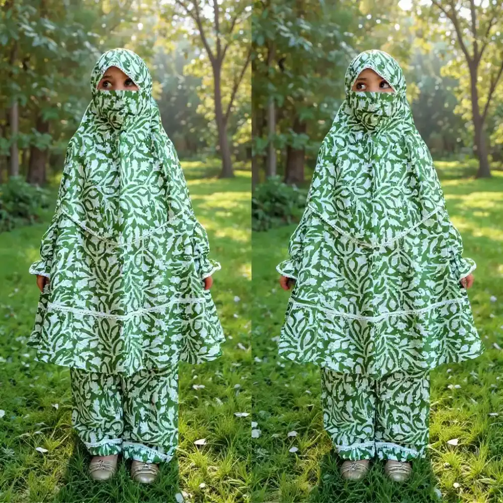 Kids Cotton Khimar Set KCK103