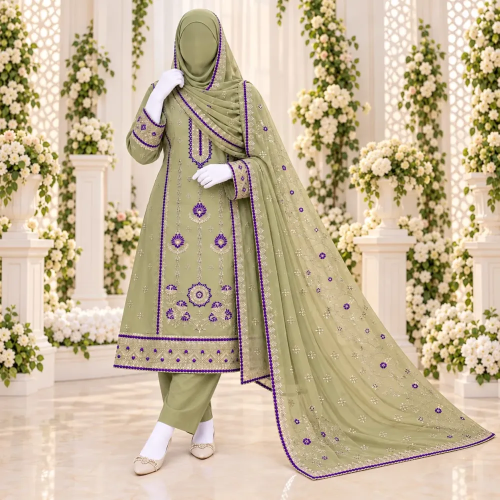 VIP Georgette Party Three Piece (Unstitched) – VGP104