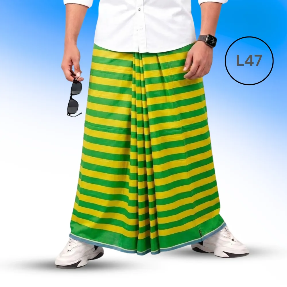 Soft Cotton Check Lungi – L47