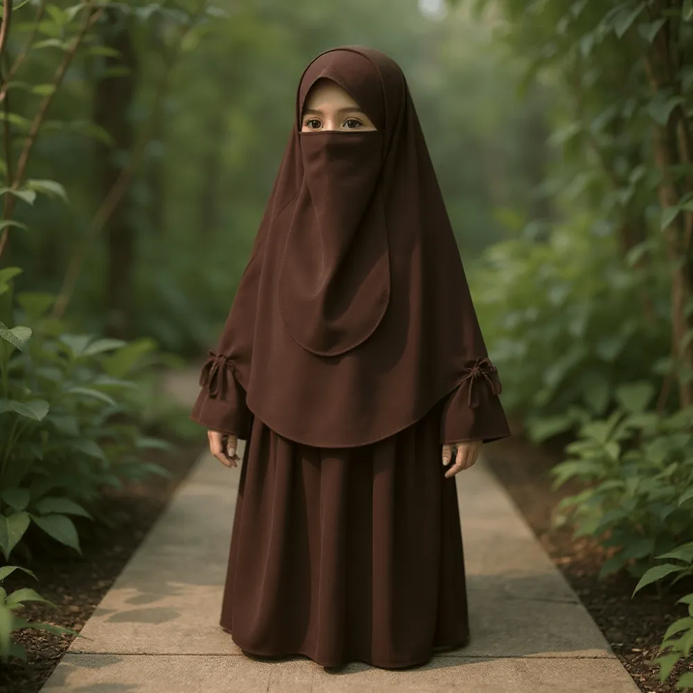 Kids Cherry Borka with Niqab – KCA103