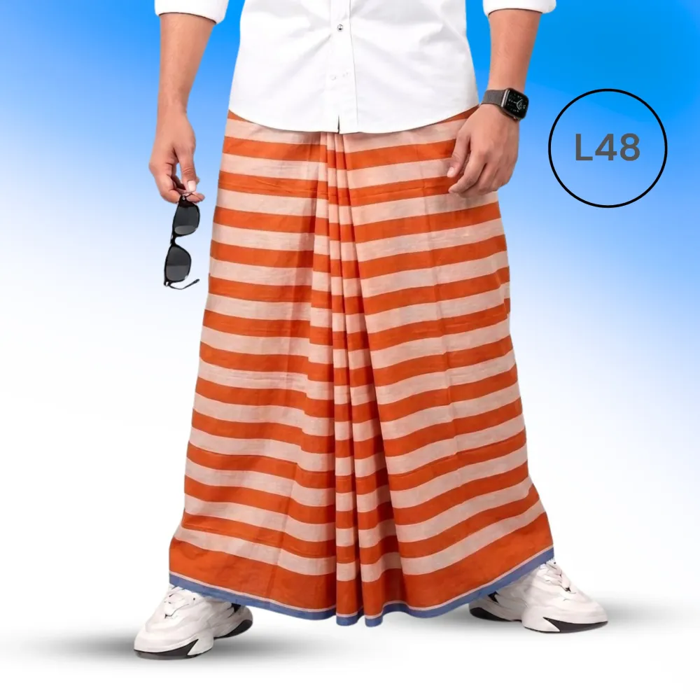 Soft Cotton Check Lungi – L48