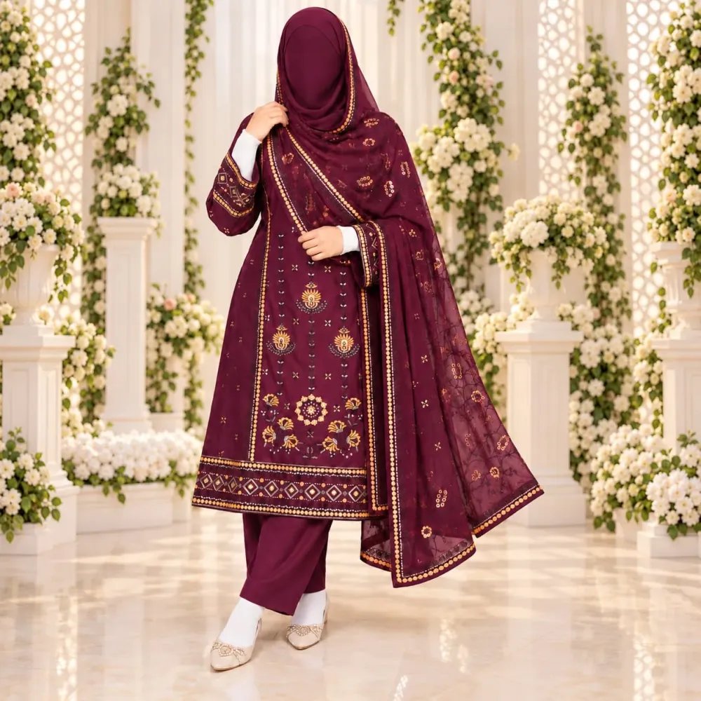 VIP Georgette Party Three Piece (Unstitched) – VGP103