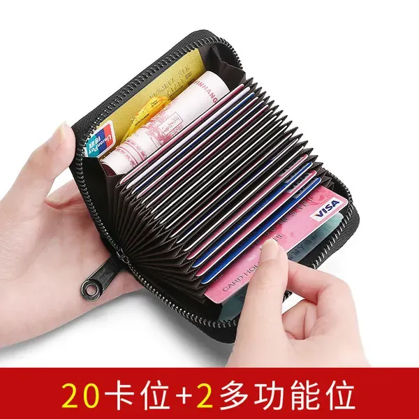 RFID Blocking Leather Card Holder Wallet – Unisex