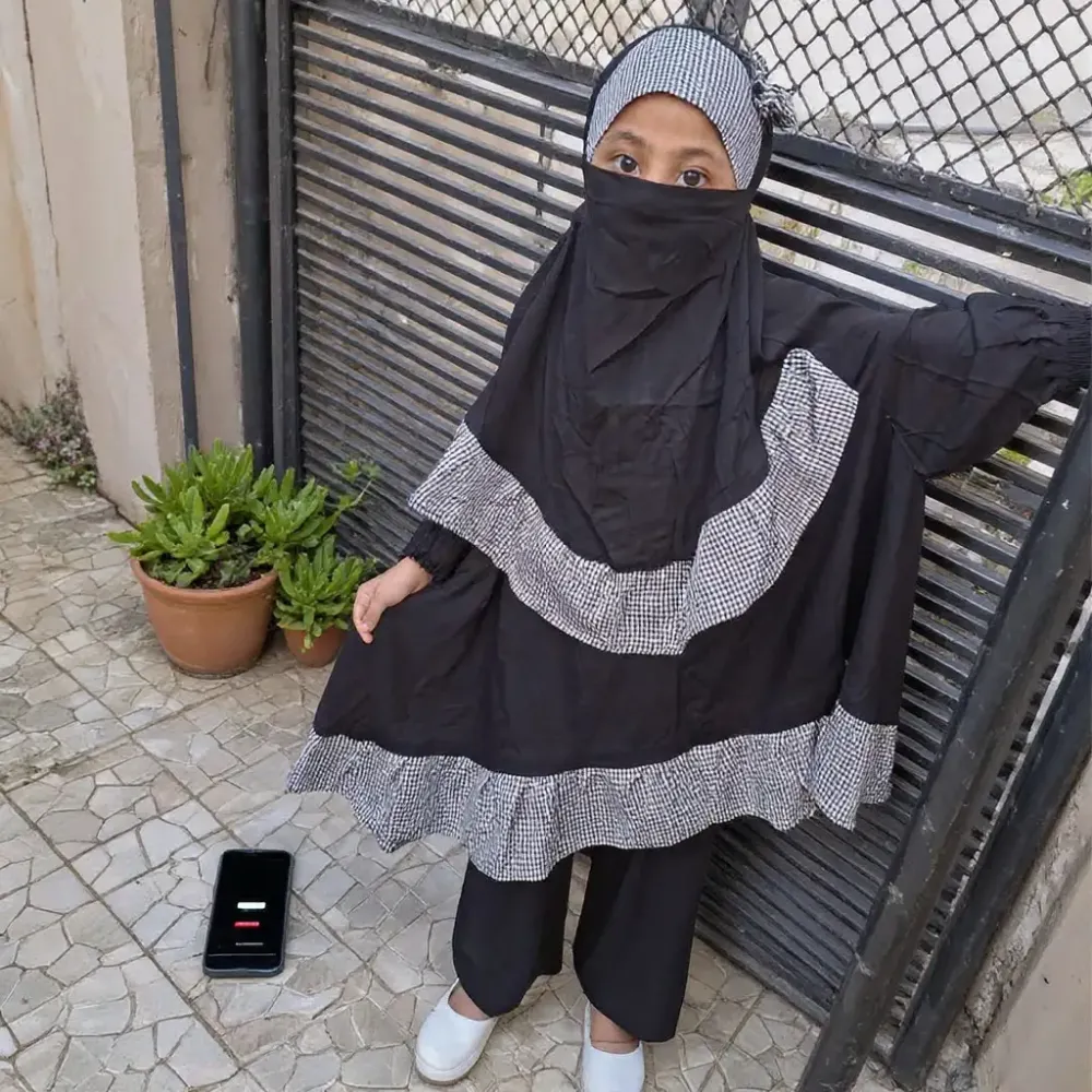 Kids Linen Khimar Set – KCK133