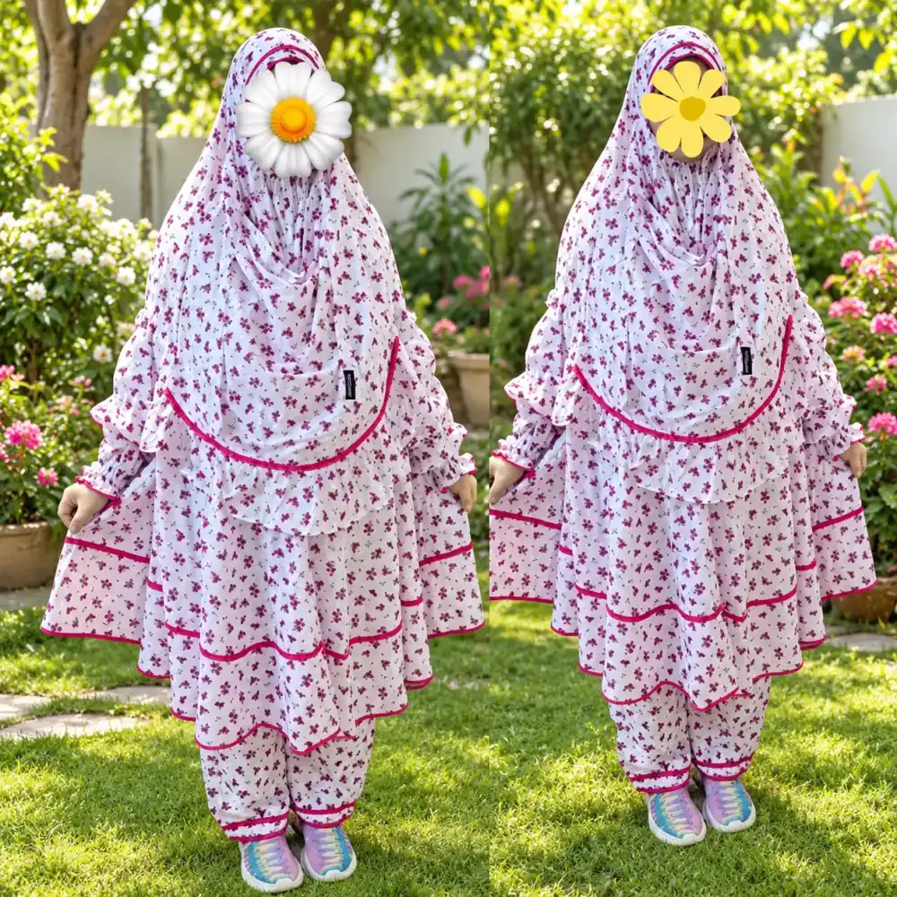 Kids Cotton Khimar Set KCK134